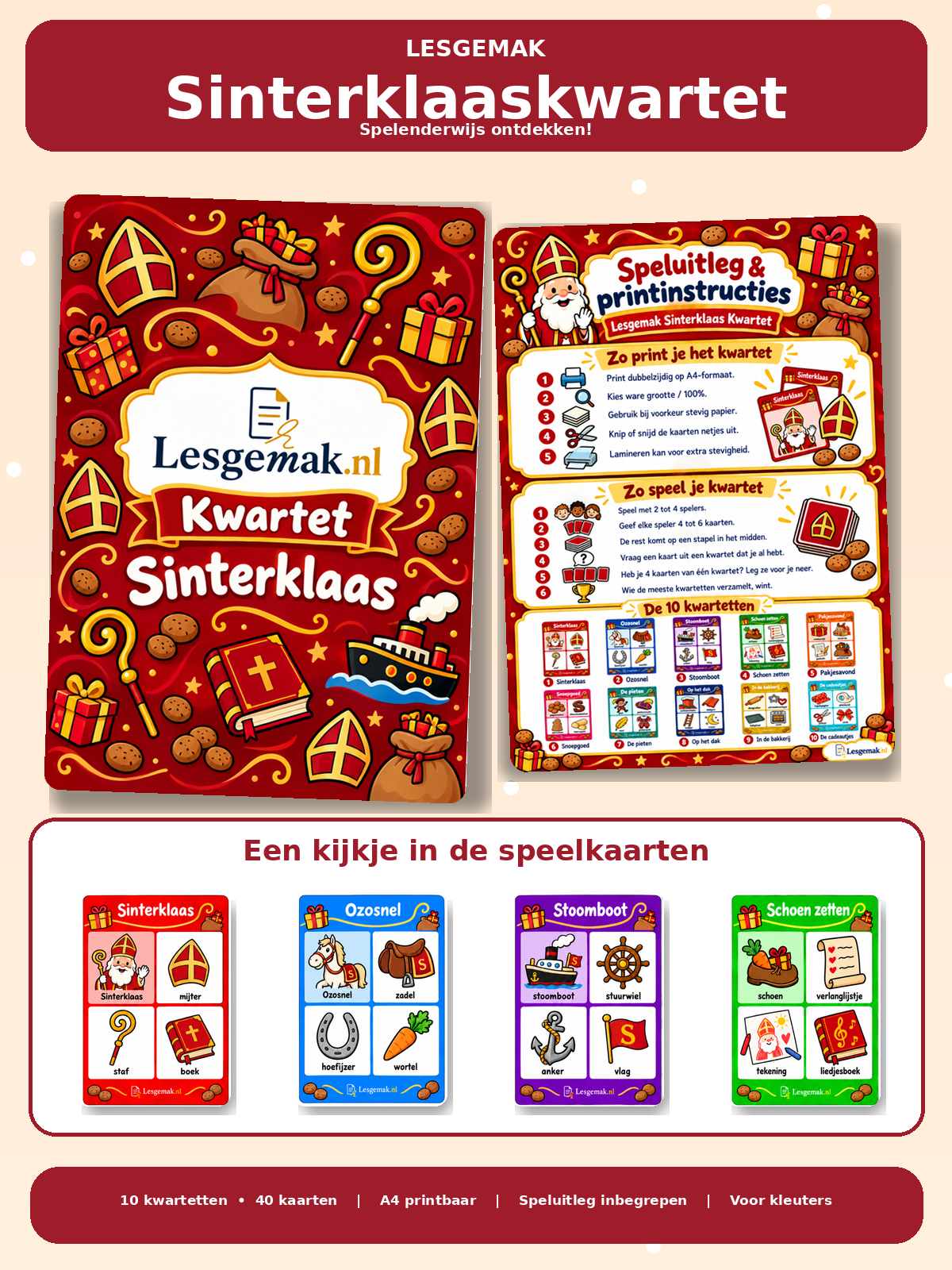 Voorbeeld van Sinterklaas kwartet